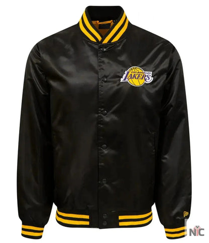 LA Lakers Black Bomber Wordmark Jacket