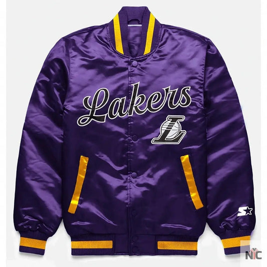 LA Lakers Exclusive Purple Satin Jacket