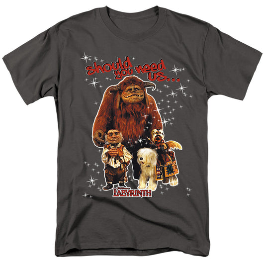 Labyrinth Should You Need Us Mens T Shirt Charcoal Officially Licensed