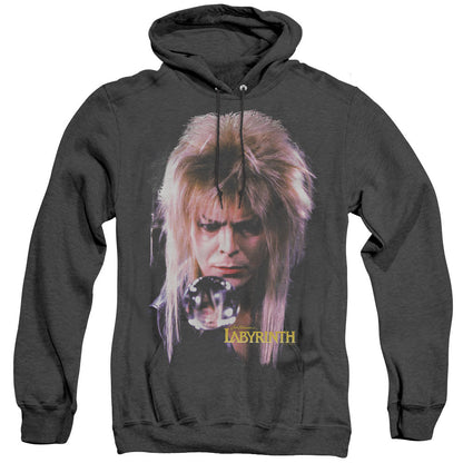 Labyrinth Goblin King Heather Mens Hoodie Black Officially Licensed
