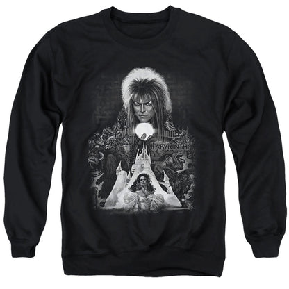Labyrinth Castle Mens Crewneck Sweatshirt Black Officially Licensed
