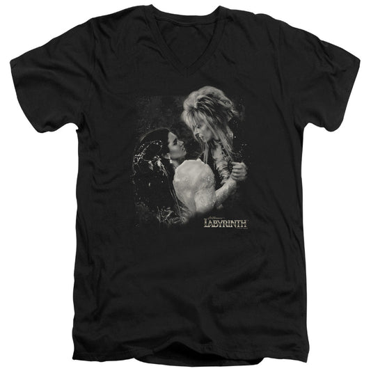 Labyrinth Dream Dance Mens Slim Fit V-Neck T Shirt Black Officially Licensed