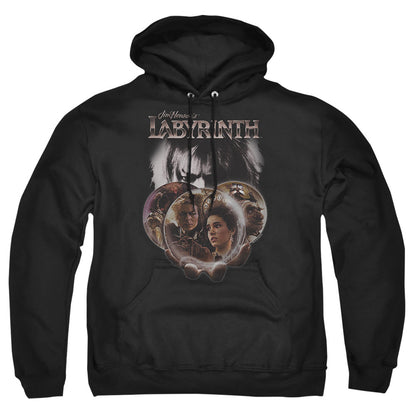 Labyrinth Globes Mens Hoodie Black Officially Licensed