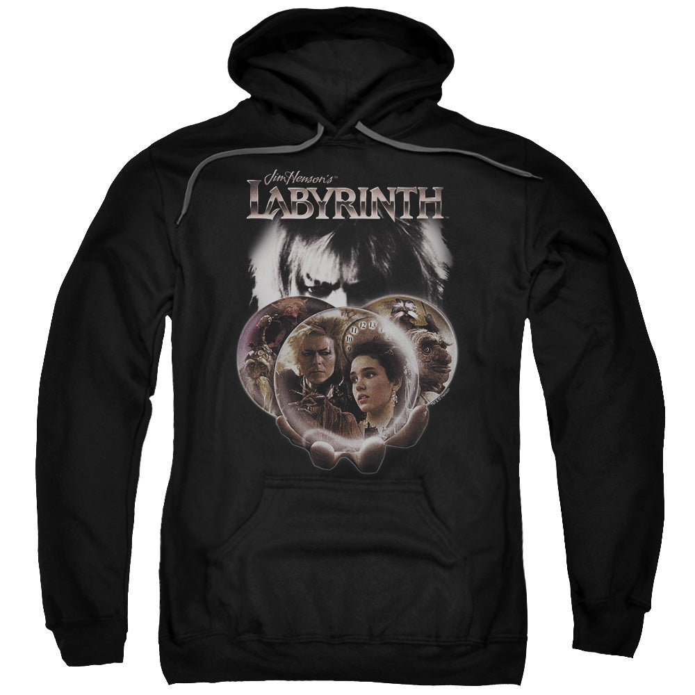 Labyrinth Globes Mens Hoodie Black Officially Licensed