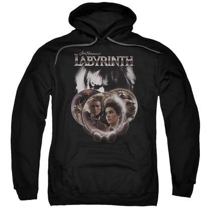 Labyrinth Globes Mens Hoodie Black Officially Licensed