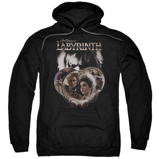 Labyrinth Globes Mens Hoodie Black Officially Licensed