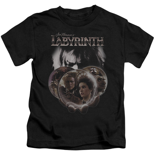Labyrinth Globes Juvenile Kids Youth T Shirt Black Officially Licensed