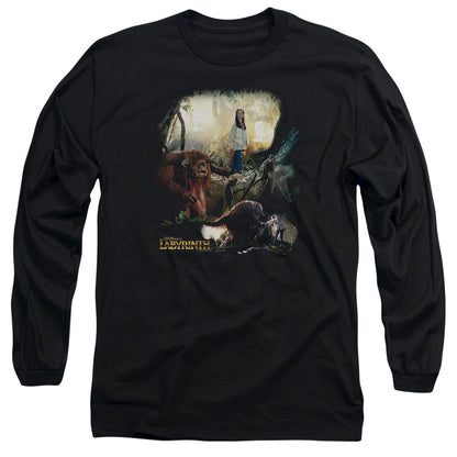 Labyrinth Sarah & Ludo Mens Long Sleeve Shirt Black Officially Licensed Officially Licensed
