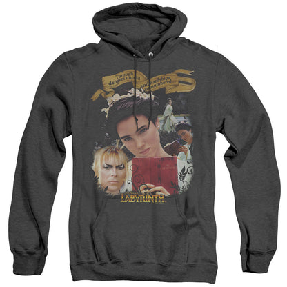 Labyrinth Dangers Untold Heather Mens Hoodie Black Officially Licensed