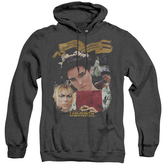 Labyrinth Dangers Untold Heather Mens Hoodie Black Officially Licensed