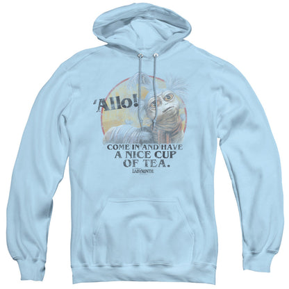 Labyrinth Tea Mens Hoodie Light Blue Officially Licensed