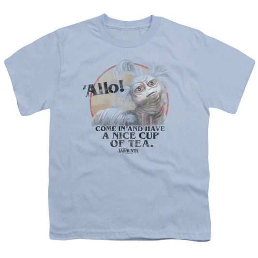Labyrinth Tea Kids Youth T Shirt Light Blue Officially Licensed