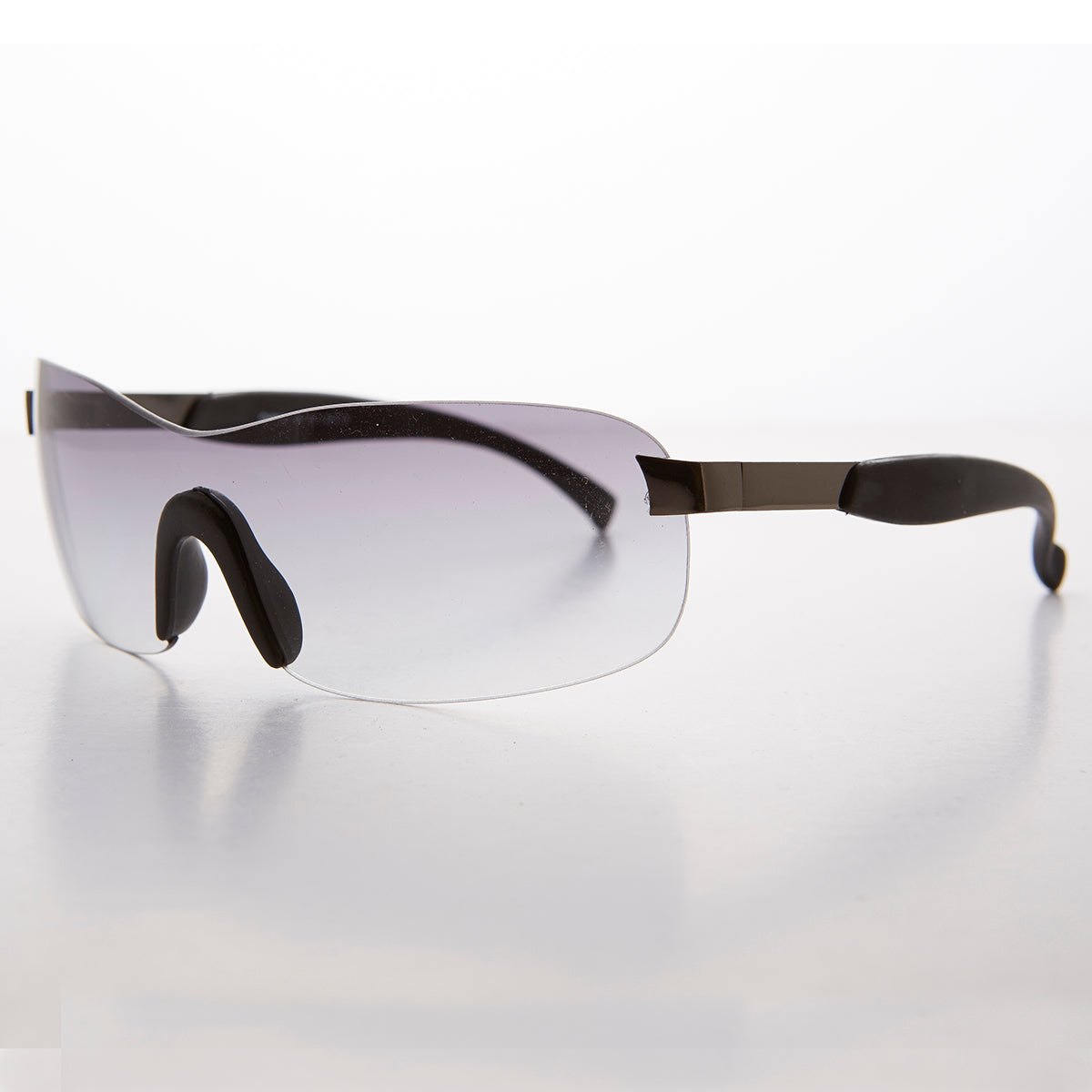 Y2K Wrap Shield Rimless Vintage Sunglass - Lance