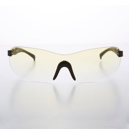 Y2K Wrap Shield Rimless Vintage Sunglass - Lance