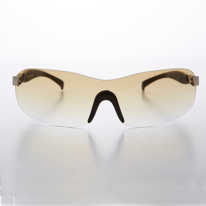 Y2K Wrap Shield Rimless Vintage Sunglass - Lance