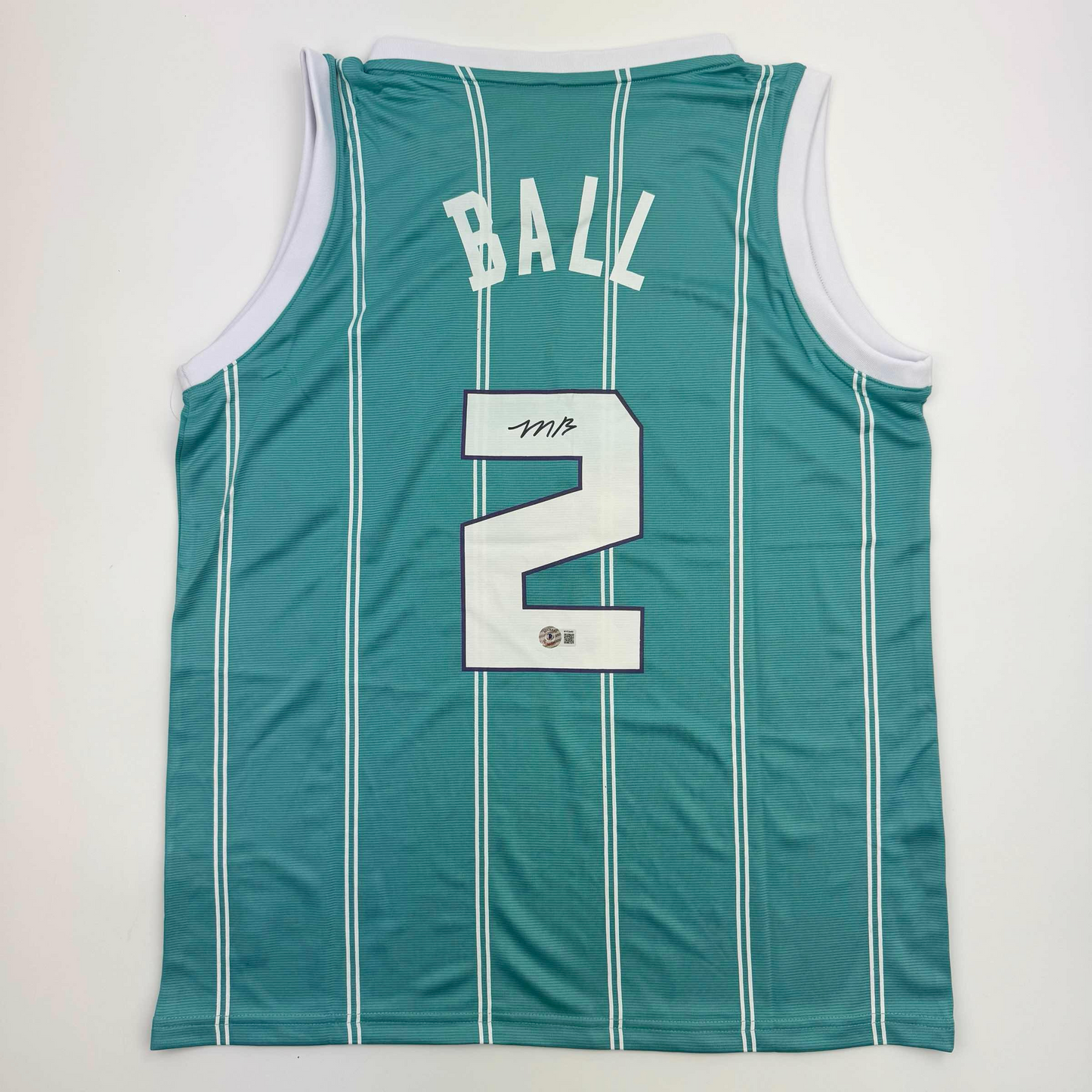 Autographed/Signed LaMelo Ball Charlotte Teal Basketball Jersey Beckett BAS COA