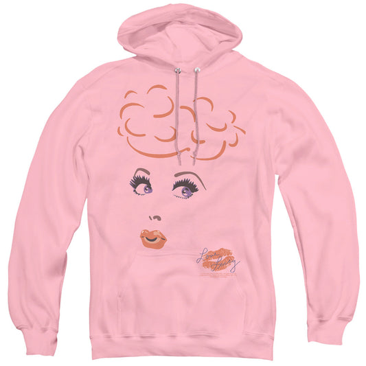 I Love Lucy Eyelashes Mens Hoodie Pink Officially Licensed