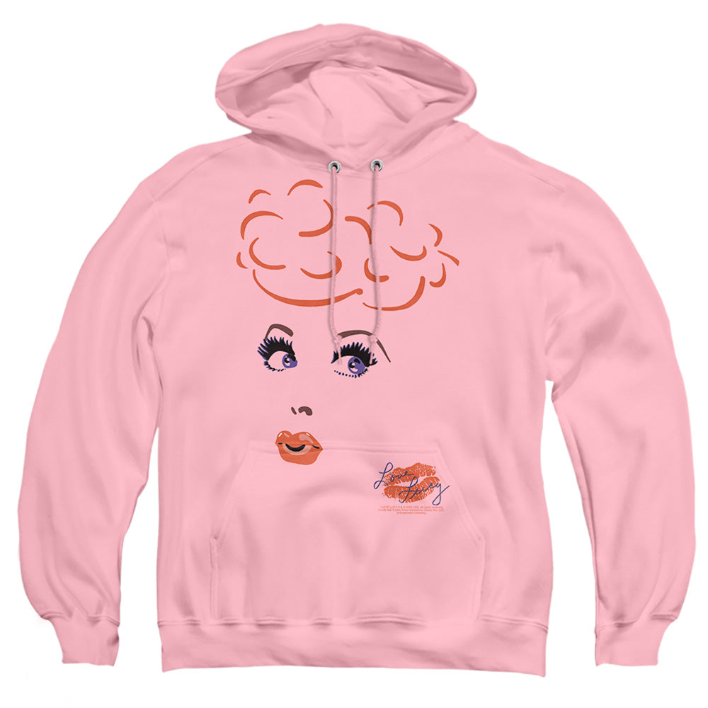 I Love Lucy Eyelashes Mens Hoodie Pink Officially Licensed