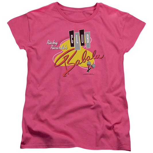 I Love Lucy Club Babalu Womens T Shirt Hot Pink Officially Licensed