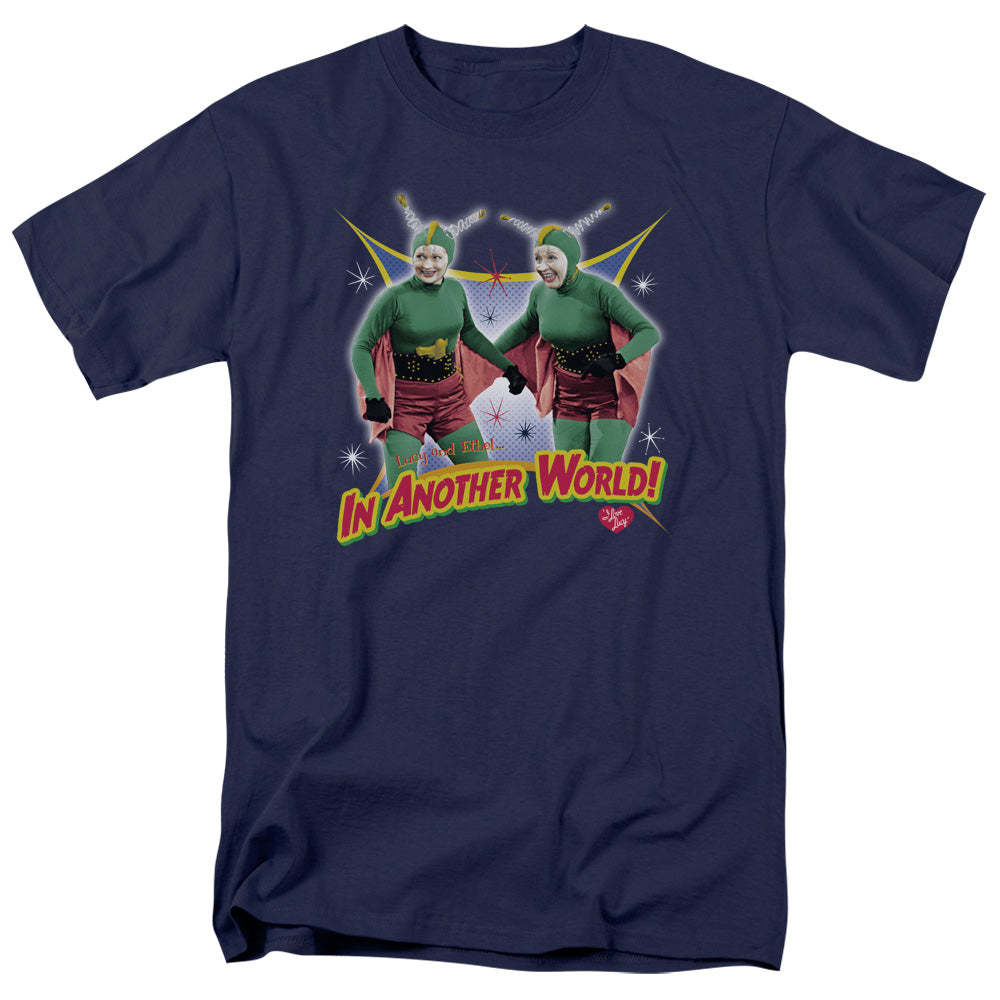 I Love Lucy In Another World Mens T Shirt Navy Officially Licensed