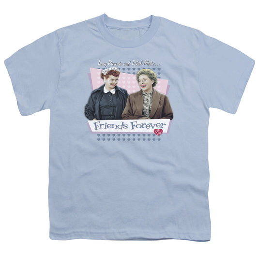 I Love Lucy Friends Forever Kids Youth T Shirt Light Blue Officially Licensed