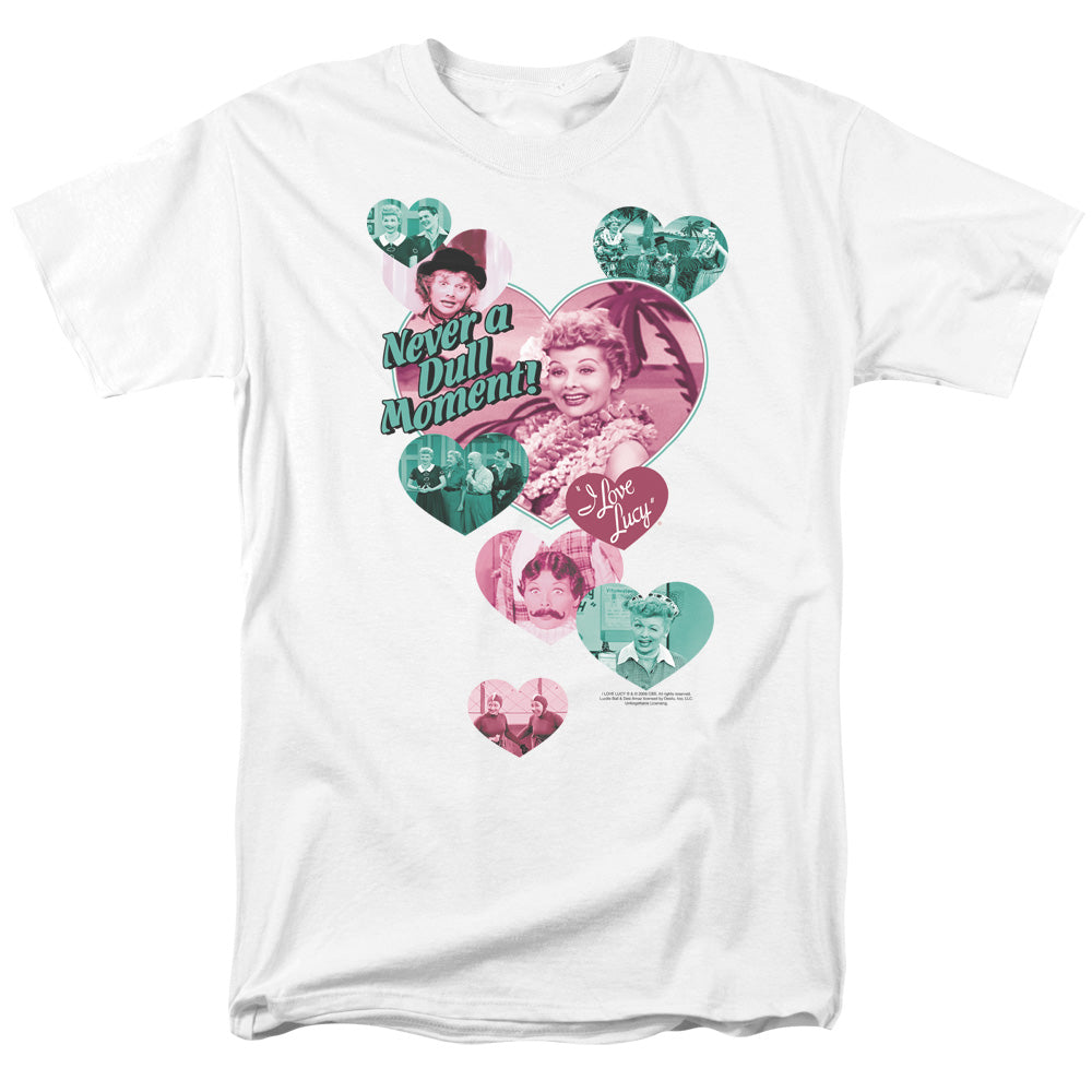 I Love Lucy Never A Dull Moment Mens T Shirt White Officially Licensed