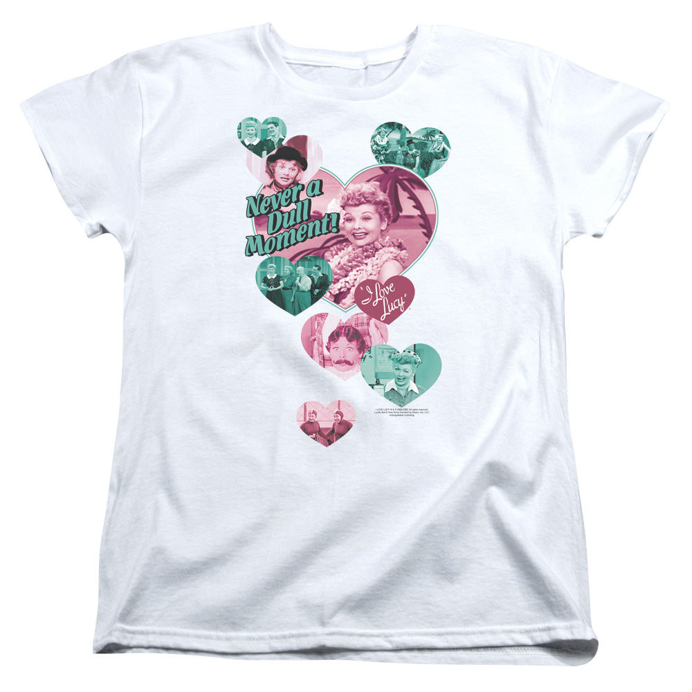 I Love Lucy Never a Dull Moment Womens T Shirt White Officially Licensed