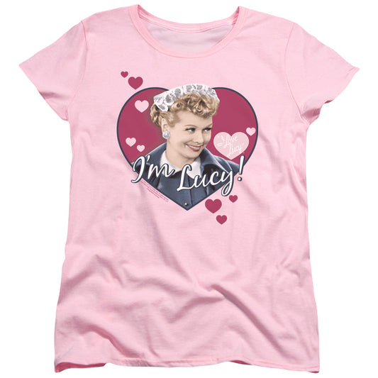 I Love Lucy Im Lucy Womens T Shirt Pink Officially Licensed