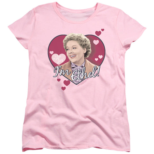 I Love Lucy Im Ethel Womens T Shirt Pink Officially Licensed