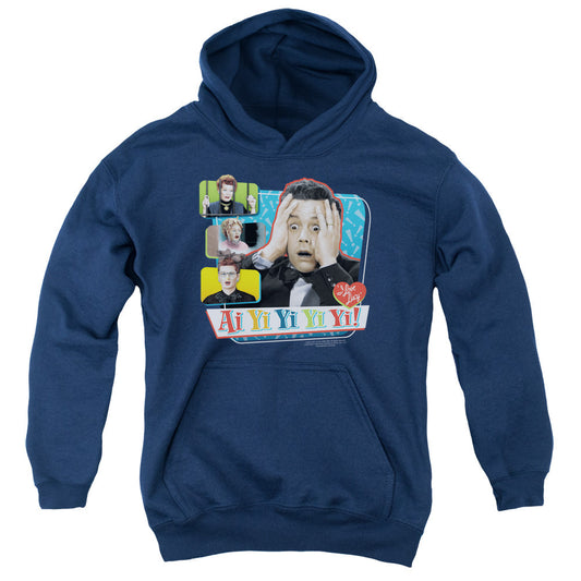 I Love Lucy Ai Yi Yi Yi Yi Kids Youth Hoodie Navy Blue Officially Licensed