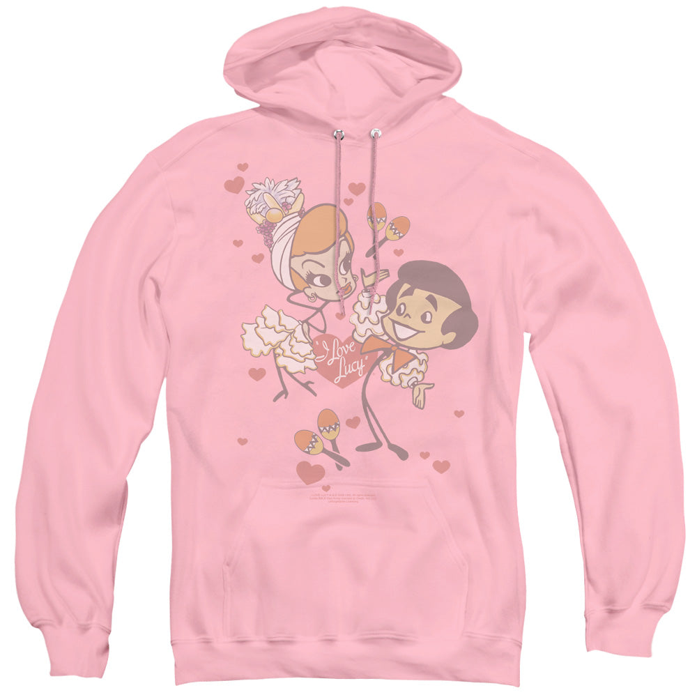 I Love Lucy Rumba Dance Mens Hoodie Pink Officially Licensed