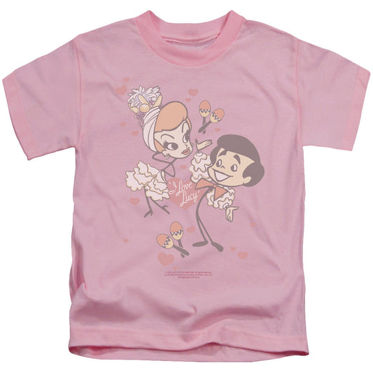 I Love Lucy Rumba Dance Juvenile Kids Youth T Shirt Pink Officially Licensed