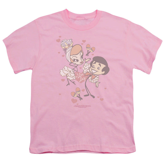I Love Lucy Rumba Dance Kids Youth T Shirt Pink Officially Licensed