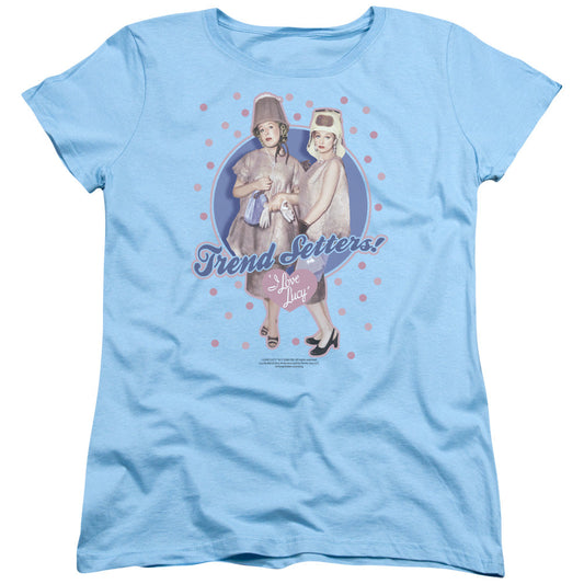 I Love Lucy Trend Setters Womens T Shirt Light Blue Officially Licensed