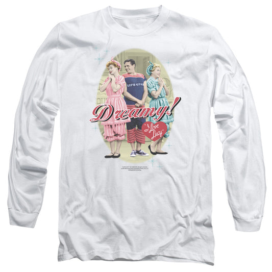 I Love Lucy Dreamy! Mens Long Sleeve Shirt White Officially Licensed Officially Licensed