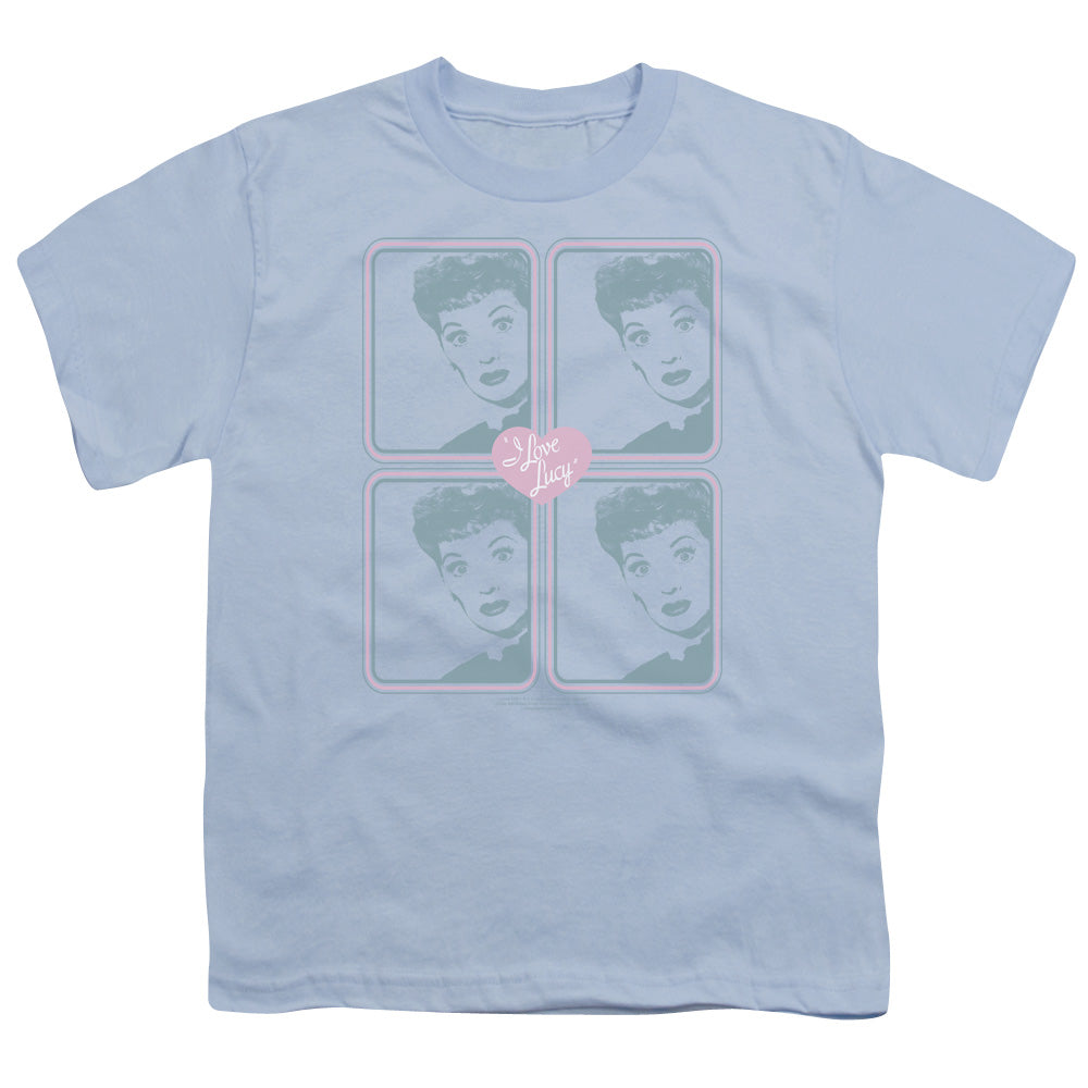 I Love Lucy Lucy Squared Kids Youth T Shirt Light Blue Officially Licensed