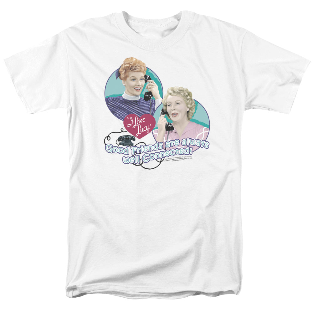 I Love Lucy Always Connected Mens T Shirt White Officially Licensed
