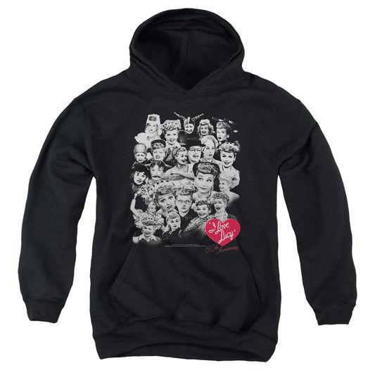 I Love Lucy 60 Years of Fun Kids Youth Hoodie Black Officially Licensed
