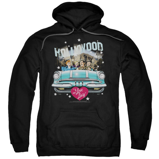 I Love Lucy Hollywood Road Trip Mens Hoodie Black Officially Licensed