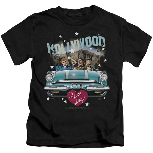 I Love Lucy Hollywood Road Trip Juvenile Kids Youth T Shirt Black Officially Licensed