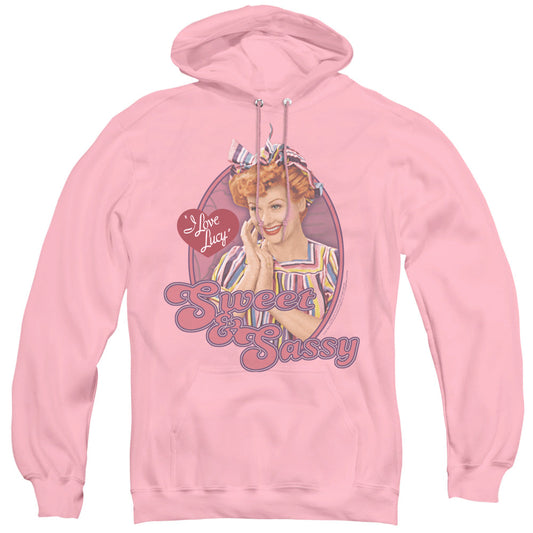 I Love Lucy Sweet And Sassy Mens Hoodie Pink Officially Licensed