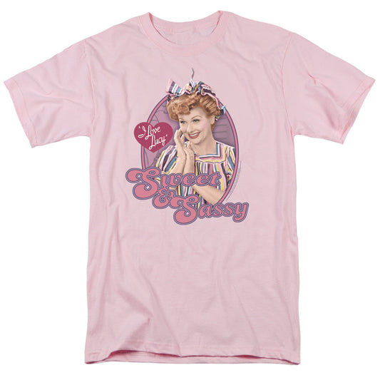 I Love Lucy Sweet & Sassy Mens T Shirt Pink Officially Licensed