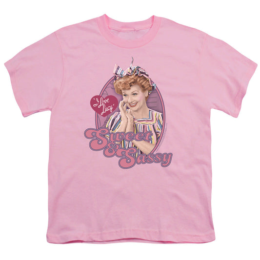 I Love Lucy Sweet & Sassy Kids Youth T Shirt Pink Officially Licensed