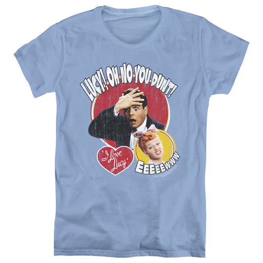 I Love Lucy Yelling in Spanish Womens T Shirt Carolina Blue Officially Licensed