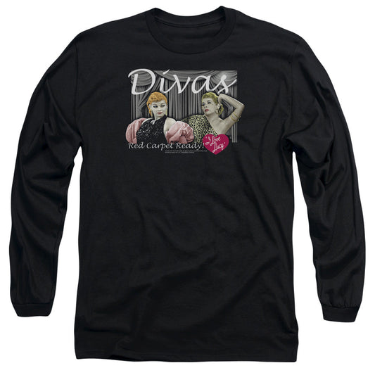 I Love Lucy Divas Mens Long Sleeve Shirt Black Officially Licensed Officially Licensed