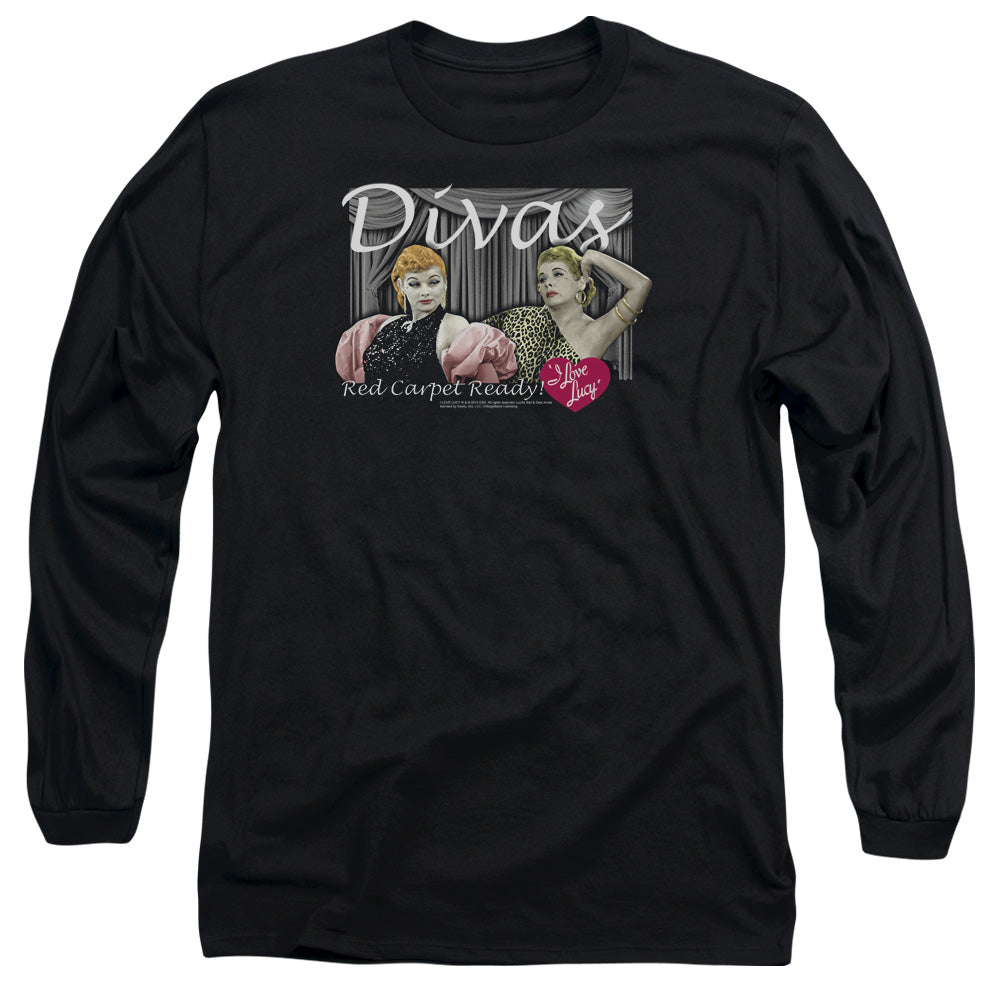 I Love Lucy Divas Mens Long Sleeve Shirt Black Officially Licensed Officially Licensed