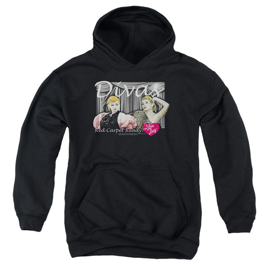 I Love Lucy Divas Kids Youth Hoodie Black Officially Licensed