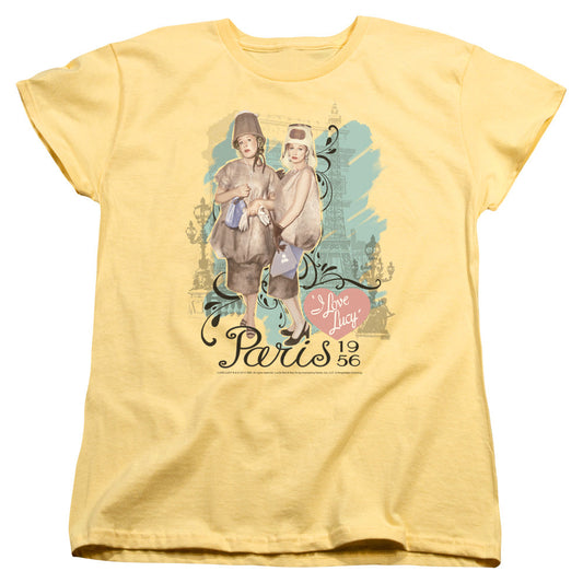 I Love Lucy Paris Dress Womens T Shirt Banana Officially Licensed