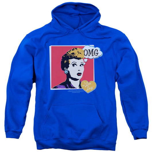 I Love Lucy I Love Worhol Omg Mens Hoodie Royal Blue Officially Licensed
