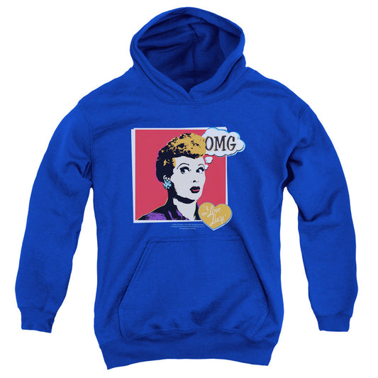 I Love Lucy I Love Worhol Omg Kids Youth Hoodie Royal Blue Officially Licensed